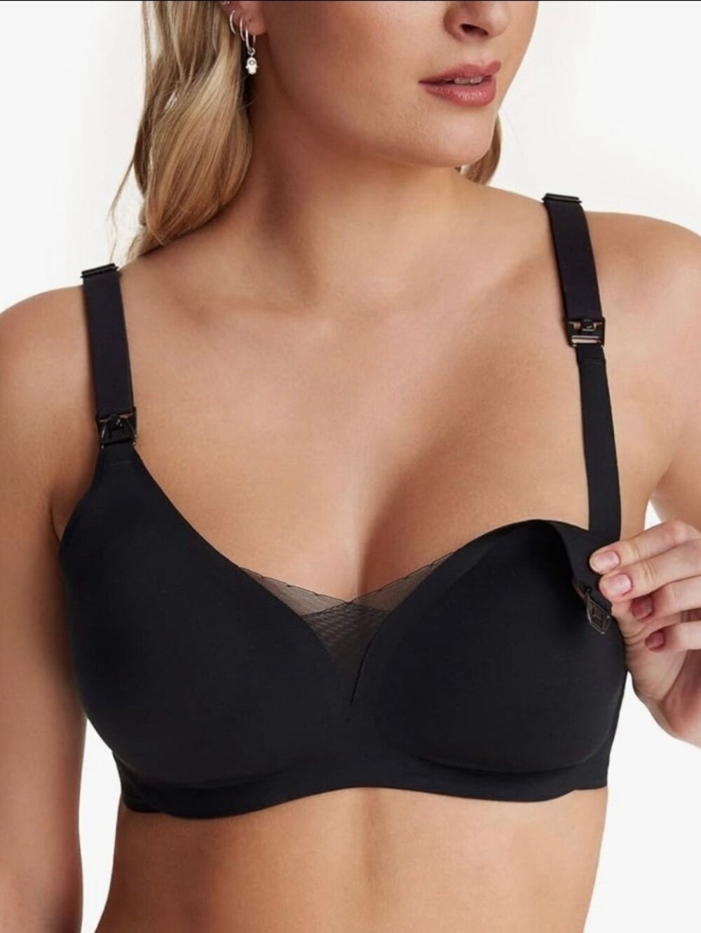 MOMCOZY Black Nursing Bra Size Medium